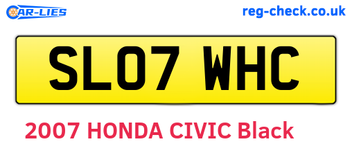 SL07WHC are the vehicle registration plates.