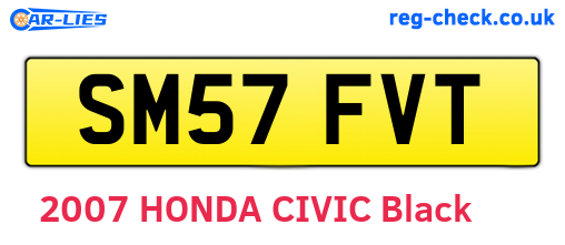 SM57FVT are the vehicle registration plates.