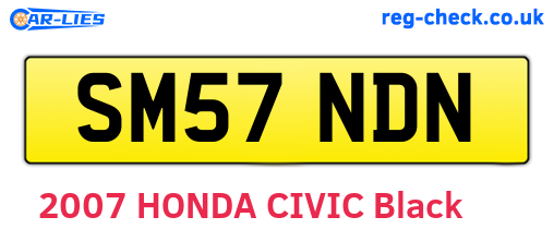 SM57NDN are the vehicle registration plates.