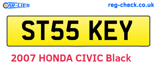 ST55KEY are the vehicle registration plates.