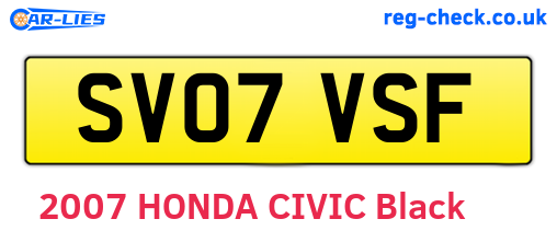SV07VSF are the vehicle registration plates.