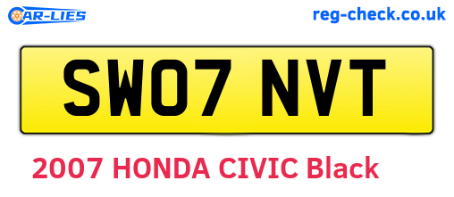 SW07NVT are the vehicle registration plates.
