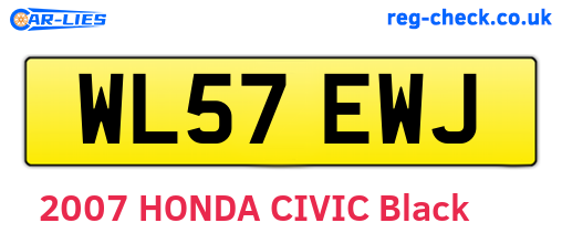 WL57EWJ are the vehicle registration plates.