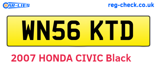 WN56KTD are the vehicle registration plates.