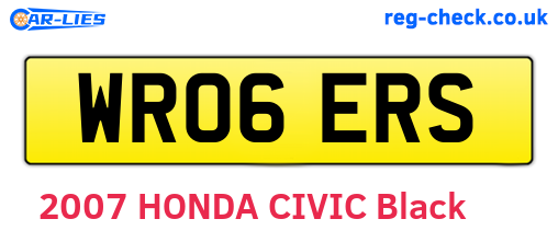 WR06ERS are the vehicle registration plates.