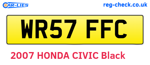 WR57FFC are the vehicle registration plates.