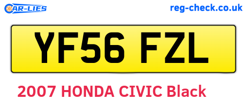 YF56FZL are the vehicle registration plates.