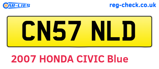 CN57NLD are the vehicle registration plates.