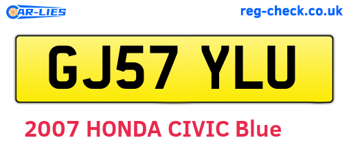 GJ57YLU are the vehicle registration plates.