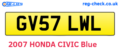 GV57LWL are the vehicle registration plates.