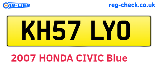 KH57LYO are the vehicle registration plates.