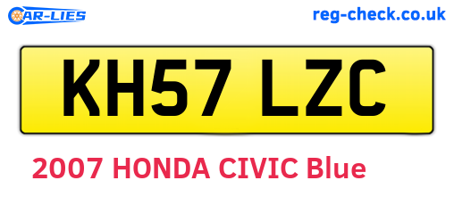 KH57LZC are the vehicle registration plates.