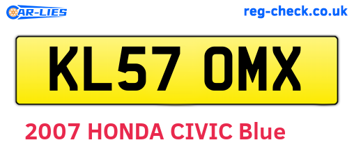 KL57OMX are the vehicle registration plates.