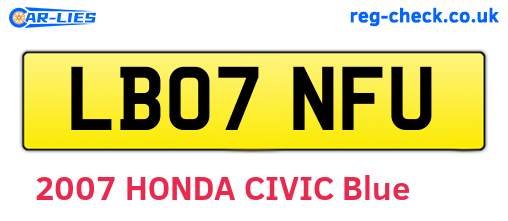 LB07NFU are the vehicle registration plates.
