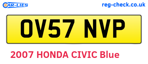 OV57NVP are the vehicle registration plates.