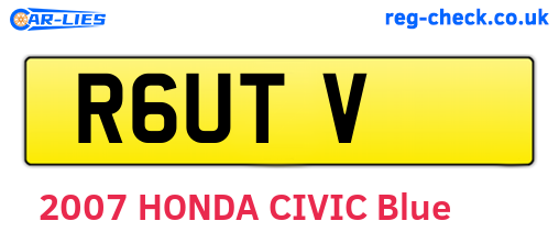 R6UTV are the vehicle registration plates.