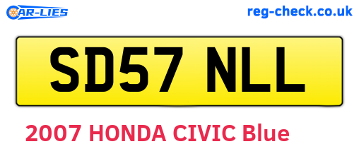 SD57NLL are the vehicle registration plates.