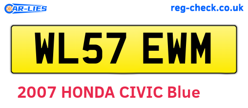 WL57EWM are the vehicle registration plates.
