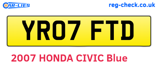 YR07FTD are the vehicle registration plates.
