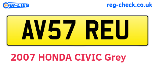 AV57REU are the vehicle registration plates.