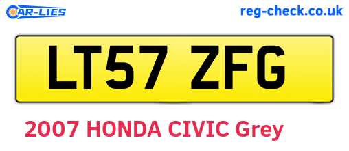 LT57ZFG are the vehicle registration plates.
