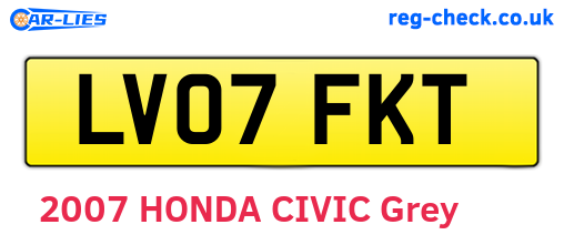 LV07FKT are the vehicle registration plates.