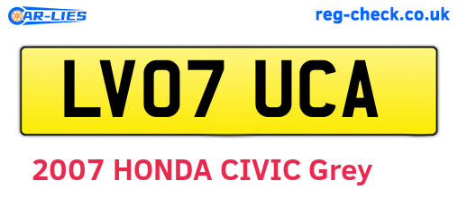 LV07UCA are the vehicle registration plates.