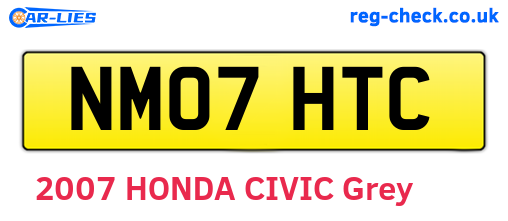 NM07HTC are the vehicle registration plates.