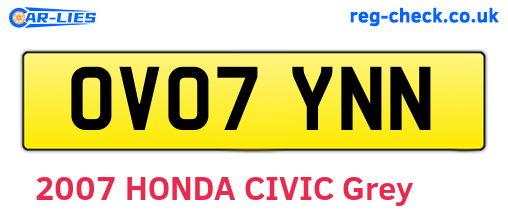 OV07YNN are the vehicle registration plates.