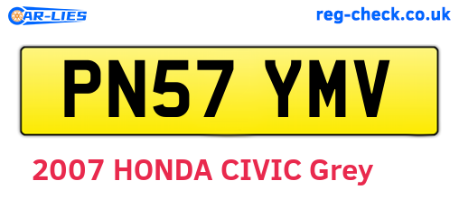 PN57YMV are the vehicle registration plates.