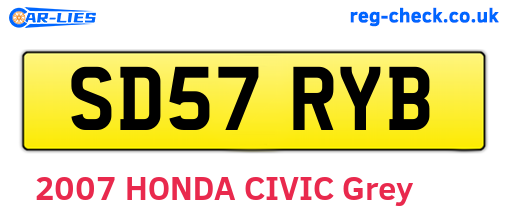 SD57RYB are the vehicle registration plates.