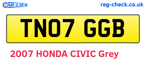 TN07GGB are the vehicle registration plates.
