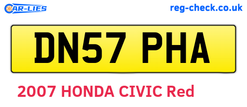 DN57PHA are the vehicle registration plates.