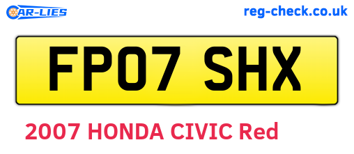 FP07SHX are the vehicle registration plates.