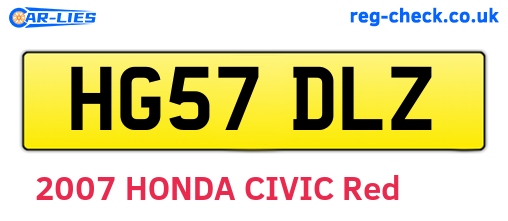 HG57DLZ are the vehicle registration plates.