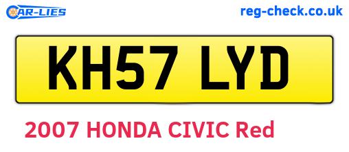 KH57LYD are the vehicle registration plates.