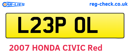 L23POL are the vehicle registration plates.