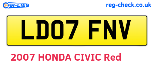 LD07FNV are the vehicle registration plates.