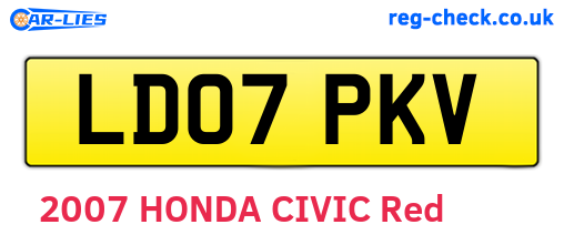 LD07PKV are the vehicle registration plates.