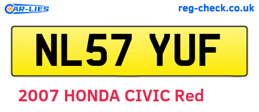 NL57YUF are the vehicle registration plates.