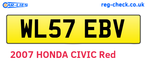WL57EBV are the vehicle registration plates.