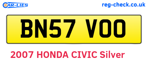 BN57VOO are the vehicle registration plates.