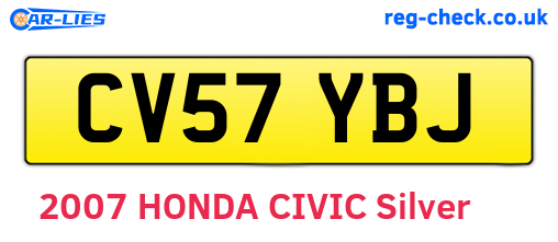 CV57YBJ are the vehicle registration plates.