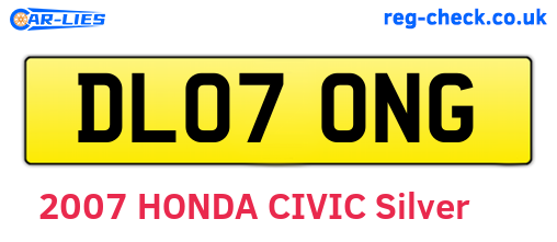 DL07ONG are the vehicle registration plates.
