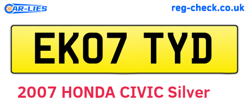 EK07TYD are the vehicle registration plates.