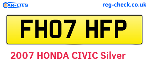 FH07HFP are the vehicle registration plates.