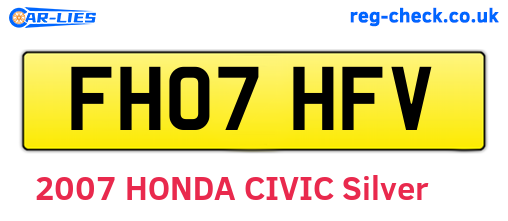FH07HFV are the vehicle registration plates.