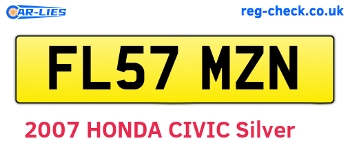 FL57MZN are the vehicle registration plates.