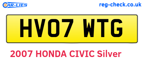 HV07WTG are the vehicle registration plates.