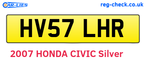 HV57LHR are the vehicle registration plates.